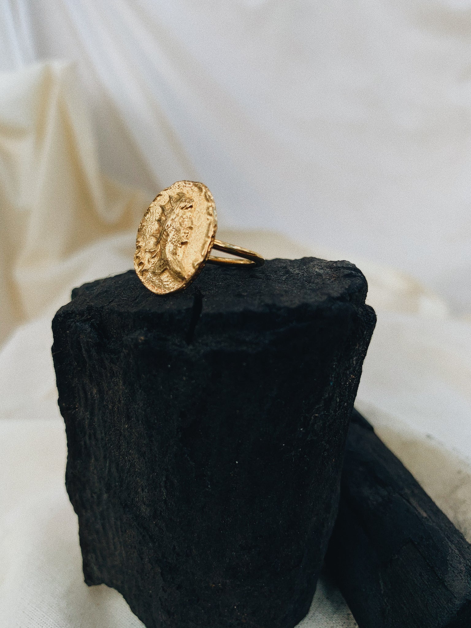 Anillo Moneda Ba ado en oro. Pre order. M ria de la Reina